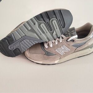 New Balance 998 Grey Reflective Silver Made in USA U998GR Running Shoe Walking